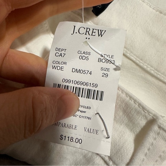 J crew flare crop white jeans signature stretch - Picture 4 of 4